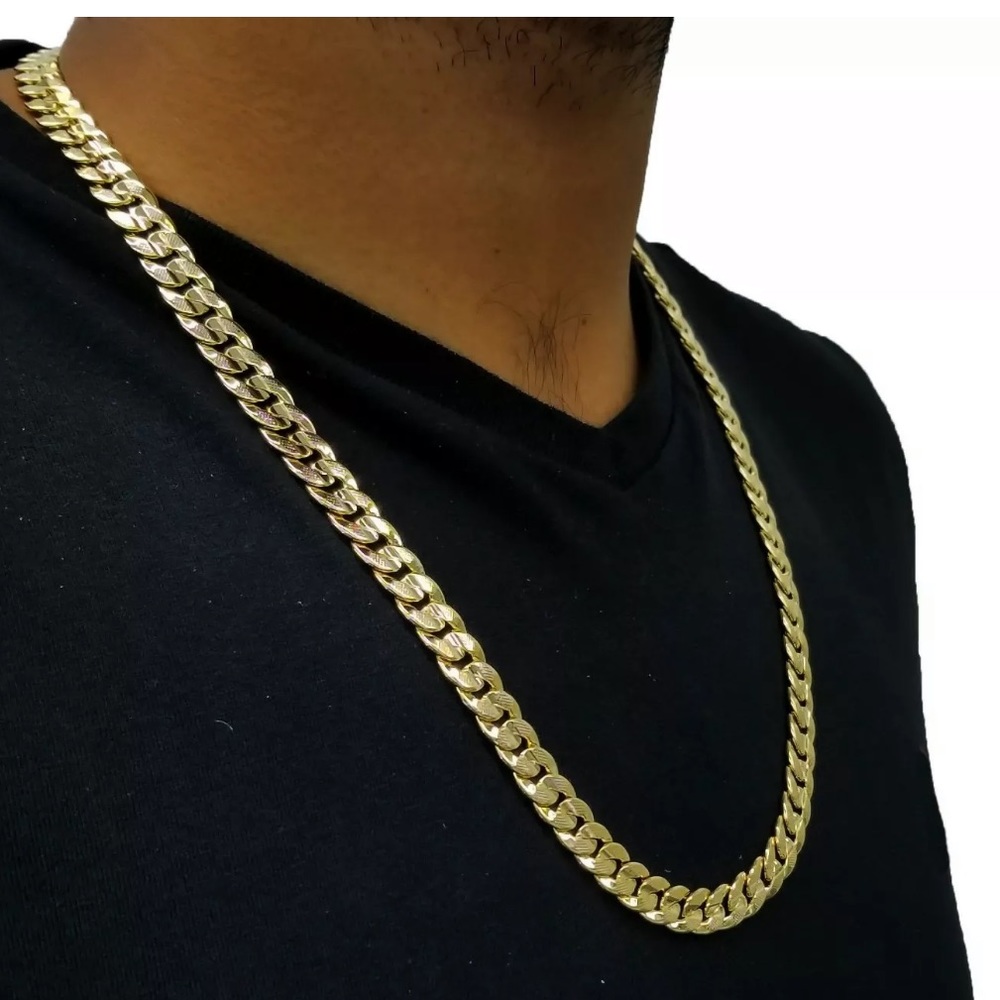 Gold chain and bracelet link matching jewelry set - Picture 5 of 5